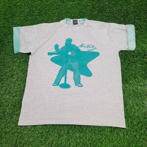 Vintage 80s Elvis-Presley Shirt XL 23x27 Gray